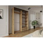 Szafa przesuwna Trend 8 200 Dąb Artisan + Czarny Mat