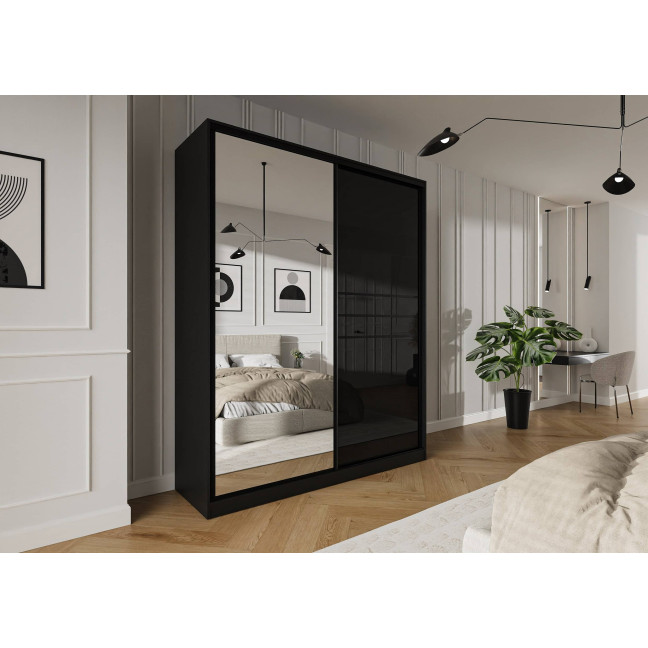 Szafa przesuwna Trend 9 180 Czarny Połysk