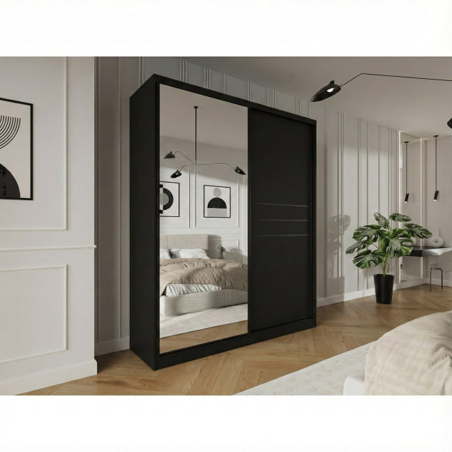 Szafa przesuwna Trend 9 180 Czarny Mat