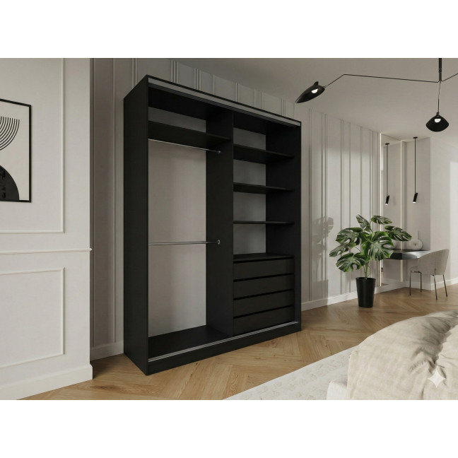 Szafa przesuwna Trend 9 200 Czarny Mat