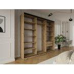 Szafa przesuwna Trend 9 275 Dąb Artisan + Czarny Połysk