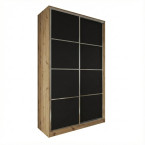 Szafa przesuwna Trend 3 150 Dąb Artisan + Czarny Mat