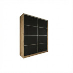 Szafa przesuwna Trend 3 200 Dąb Artisan + Czarny Mat