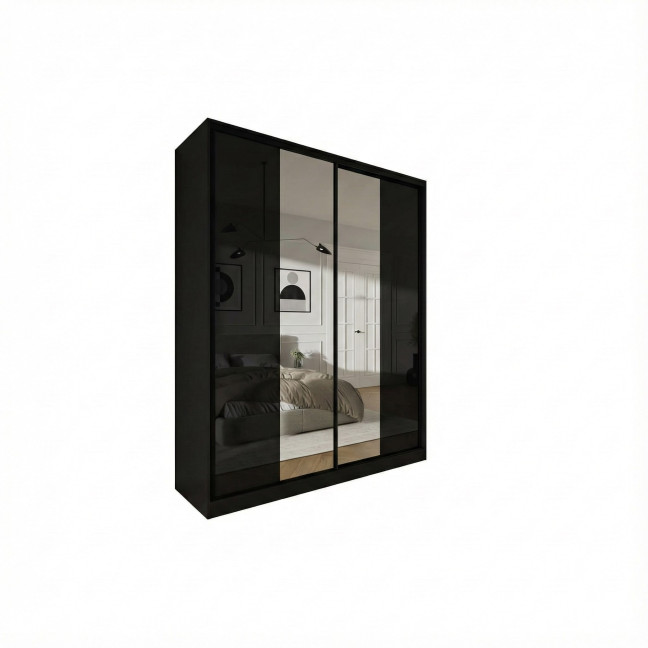 Szafa przesuwna Trend 5 180 Czarny Połysk