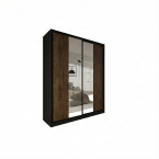 Szafa przesuwna Trend 5 200 Czarny mat + Dąb Lefkas