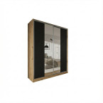 Szafa przesuwna Trend 5 200 Dąb Artisan + Czarny Mat