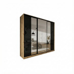 Szafa przesuwna Trend 5 250 Dąb Artisan + Czarny Połysk