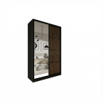 Szafa przesuwna Trend 6 150 Czarny mat + Dąb Lefkas