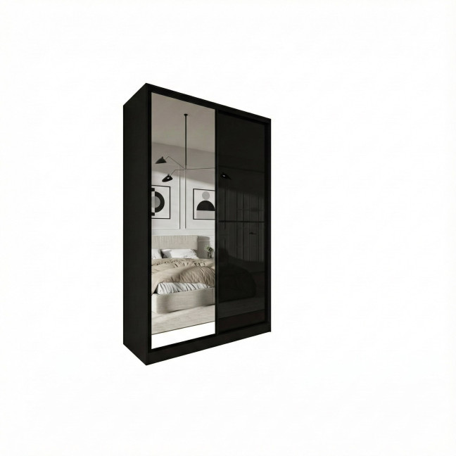 Szafa przesuwna Trend 6 150 Czarny Połysk