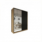 Szafa przesuwna Trend 6 180 Dąb Artisan + Czarny Mat