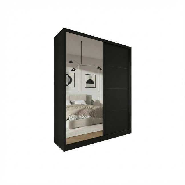 Szafa przesuwna Trend 6 200 Czarny Mat