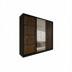 Szafa przesuwna Trend 6 250 Czarny mat + Dąb Lefkas