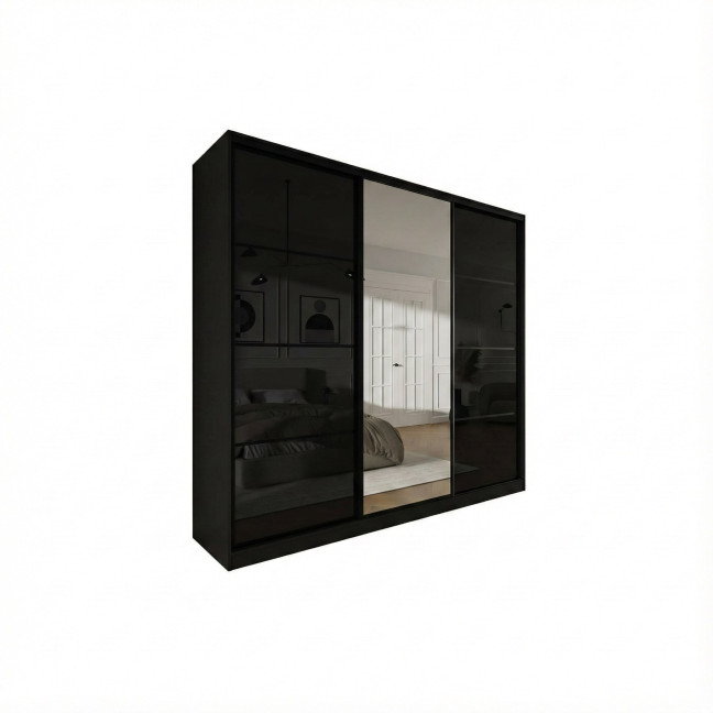 Szafa przesuwna Trend 6 250 Czarny Połysk