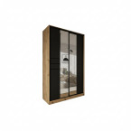 Szafa przesuwna Trend 8 150 Dąb Artisan + Czarny Mat