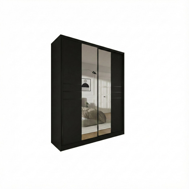 Szafa przesuwna Trend 8 180 Czarny Mat