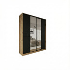 Szafa przesuwna Trend 8 180 Dąb Artisan + Czarny Mat