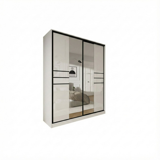 Szafa przesuwna Trend 8 200 Biały Połysk