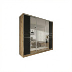 Szafa przesuwna Trend 8 275 Dąb Artisan + Czarny Mat