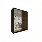 Szafa przesuwna Trend 9 200 Czarny mat + Dąb Lefkas