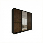 Szafa przesuwna Trend 9 250 Czarny mat + Dąb Lefkas