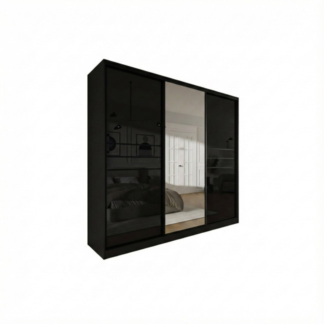 Szafa przesuwna Trend 9 250 Czarny Połysk