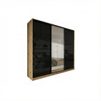 Szafa przesuwna Trend 9 250 Dąb Artisan + Czarny Połysk