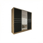 Szafa przesuwna Trend 9 275 Dąb Artisan + Czarny Mat