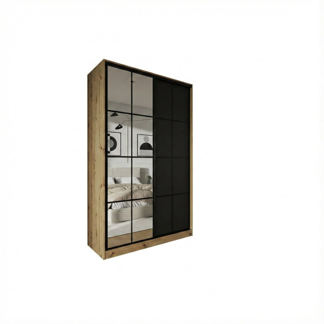 Szafa przesuwna Trend 12 150 Artisan/Czarny mat