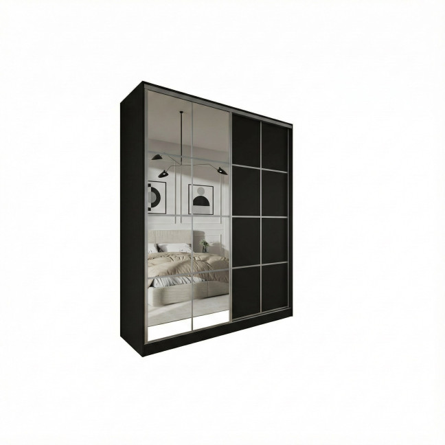 Szafa przesuwna Trend 12 180 Czarny mat