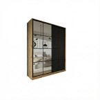 Szafa przesuwna Trend 12 200 Artisan/Czarny mat