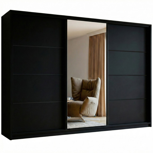 Szafa Przesuwna Mia 270 Czarny Mat