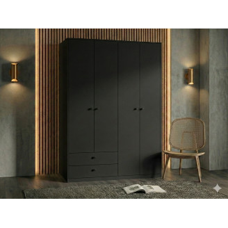 Szafa uchylna Ariva 140 cm Czarny mat