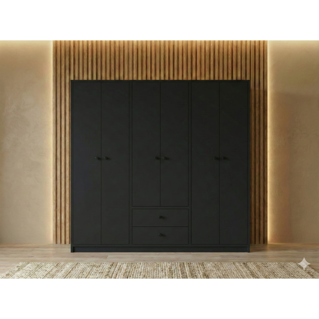 Szafa uchylna Ariva 200 cm Czarny Mat