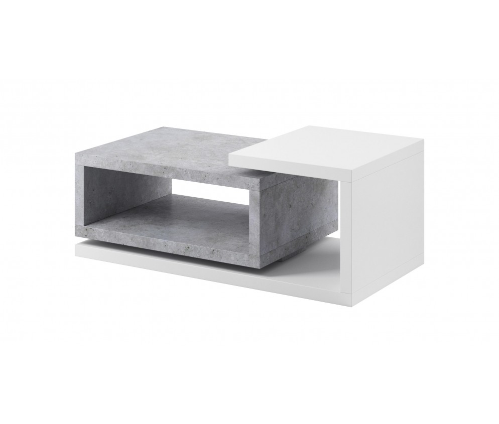 lawy-i-stoliki - Stolik Tabo 97 Biały/Beton